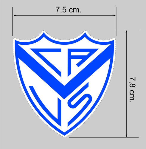 Escudos Futbol Autoadhesivo X 50u. Vélez