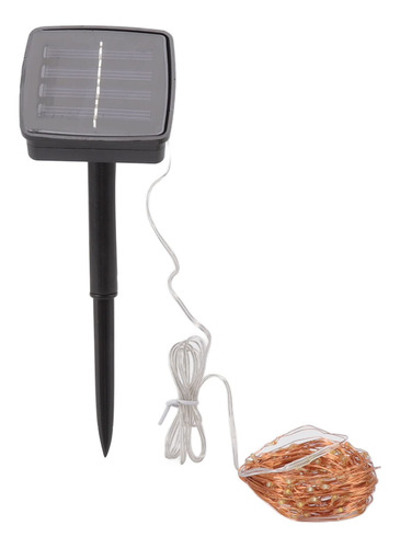 Luz Cadena Hada Solar Led Ip44 Alambre Cobre Alimentada Para