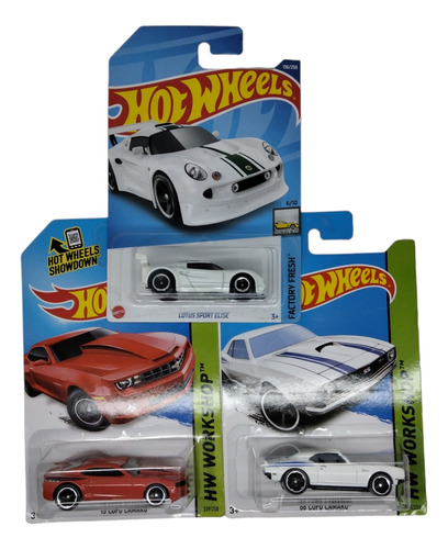Hot Wheels Lote De 3 Piezas Camaro / Lotus