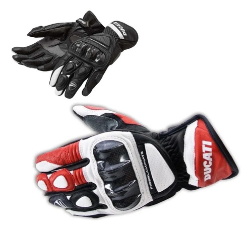 Guantes Ducati De Piel Con Fibra De Carbono