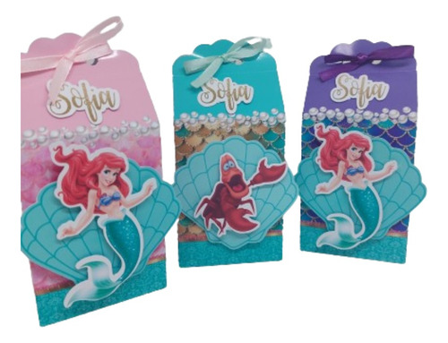 Sirenita. Ariel. Milkbox 3d. Bolsita Golosinera X10u 