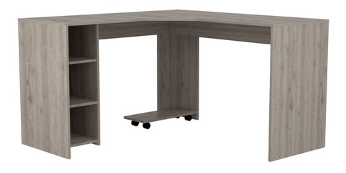 Escritorio RTA Muebles Baggio mdp de 130cm x 76.5cm x 130cm ceniza 