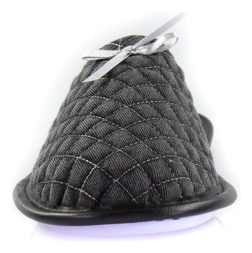 Pantufla Dama Calzatura 10009 Descanso Confort Negro Lavable