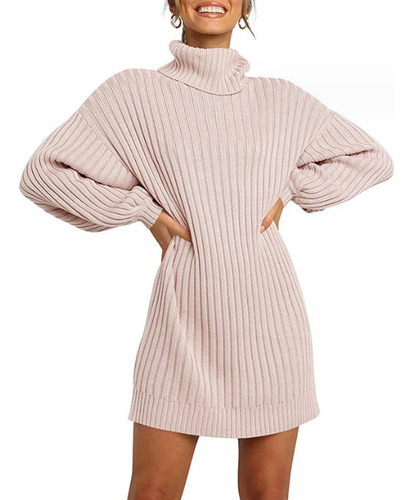 Otoño E Invierno, Nueva Moda, Cuello Alto Para Mujer, Longit