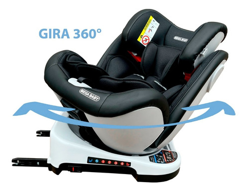 Imagen 1 de 10 de Butaca Auto Convertible Mega Baby Bebé Giro 360º All Ages