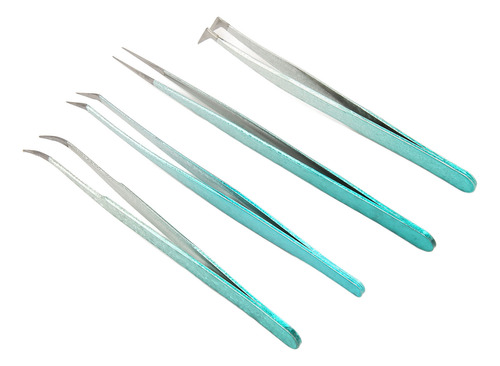 Pinzas Para Pestañas Postizas, 4 Unidades, Extensiones De Pe