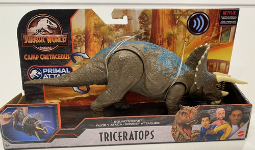 Imagen 2 de 6 de Jurassic World Triceratops Campo Cretácico Con Sonido @@