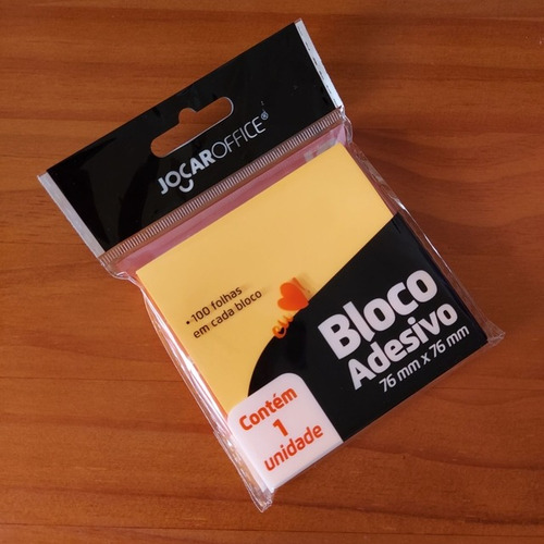 Bloco De Notas Adesivo 76x76mm Recado Lembrete 400 Folhas Cor Amarelo