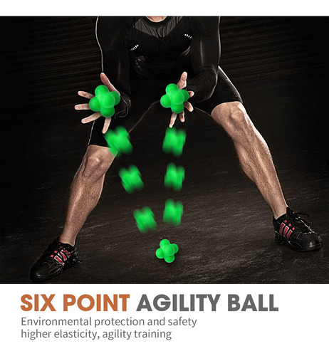 Bola De Reacción Airlaxer 2.83 Pulgadas Paquete De 3 Unidade Verde, Naranja, Amarillo