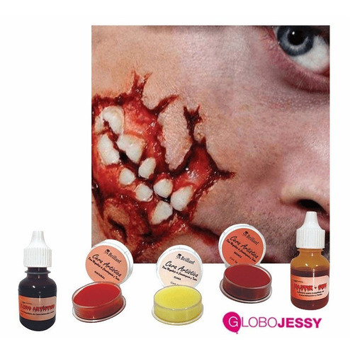 Set De Maquillaje Caracterización Para Halloween, Teatro Etc