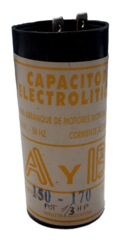 Capacitor 150-170 Electrolitico Para Motores Monofasicos