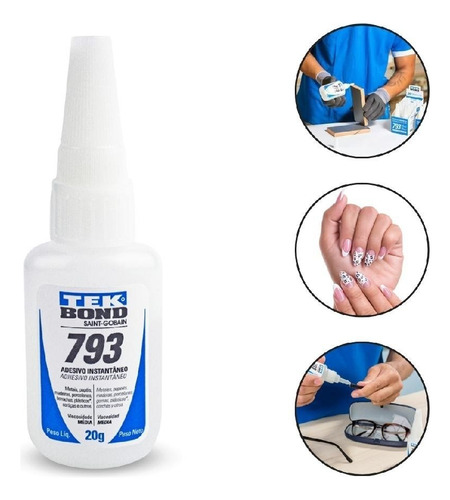 Cola Tek Bond 793 20g Cola Instantanea Kit 3 Un Liquida