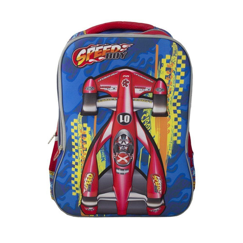 Mochila De Costas Menino Speed Boy Vozz Azul 3d M2192