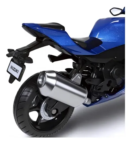 Suzuki Gsx-r1000 1:18 Moto Metal Em Miniatura Colecionável Azul