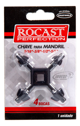 Chave Mandril Universal 4 Em 1 Pontas Profissional Rocast