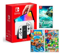 Comprar Consola Switch Oled Blanco+zelda Tears+ctr+mario Superstar