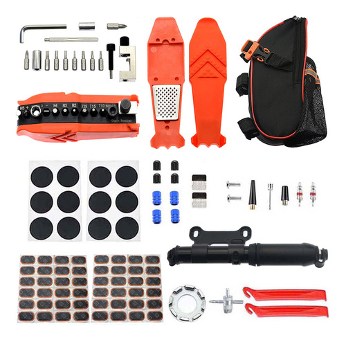 Kit Reparación Bicicletas 103 Pcs. Tubo Parches Portátil Inf