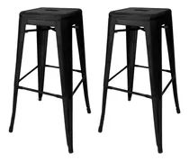 Comprar Set X2 Taburetes Altos Tolix Barra - Desillas Color Tono Negro Mate