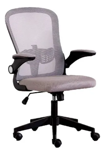 Silla Oficina Weir Ergonómica Giratoria Para Escritorio Gris Material Del Tapizado Cuero Sintético