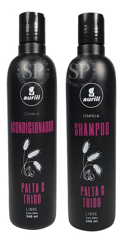 Shampoo + Acond Reparacion Palta Y Trigo Omnia Aurill 340ml