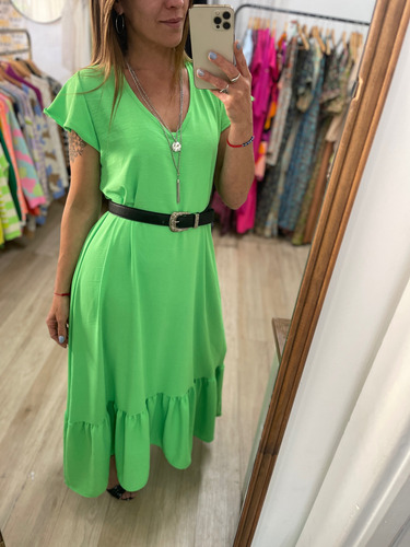 Vestido Largo Liso Mujer The Big Shop