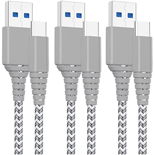 Cable De Carga Usb Tipo C Largo De 10 Pies, Paquete De 3 Cab