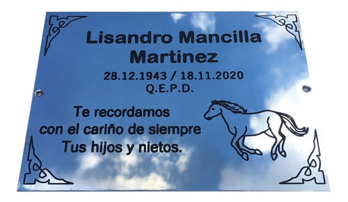 Imagen 6 de 8 de Combo Placa + Florero + Cruz. Para Cementerio, Lapidas.