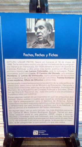 Libro Fachas Fechas Y Fichas / Arturo Uslar Pietri (Usado)