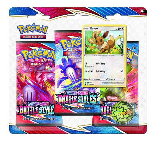 Pokemon Tcg  Battle Styles 3 Pack Blister Eevee