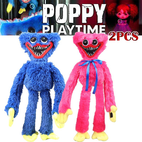 2 Muñecas De Peluche Poppy Playtime Huggy Wuggy Game 