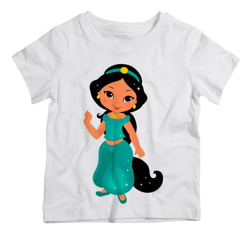 Camiseta Infantil Princesa  Jasmine  Desenho