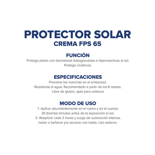 Protector Solar Dermaglós FPS65 Crema x 90g
