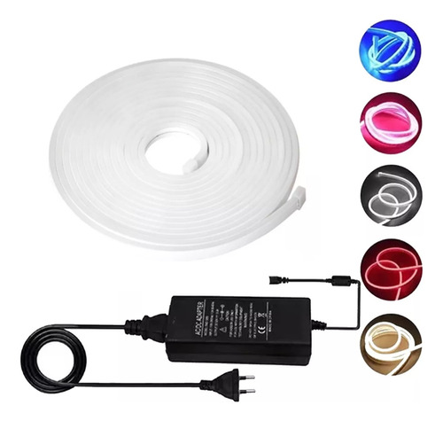 Tira De Neón Flexible Luz Led Impermeable Ip65 12v 2835 5mts