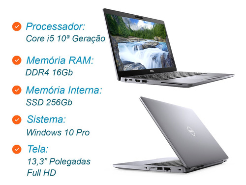 Notebook Dell Latitude 5310 Core I5 10ª Ger 16gb Ssd 256gb - Bom (Recondicionado)