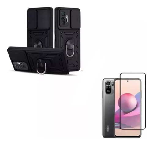 Case Antishock Para Xiaomi Redmi Note 10/ 10s/ 10 Pro + Mica