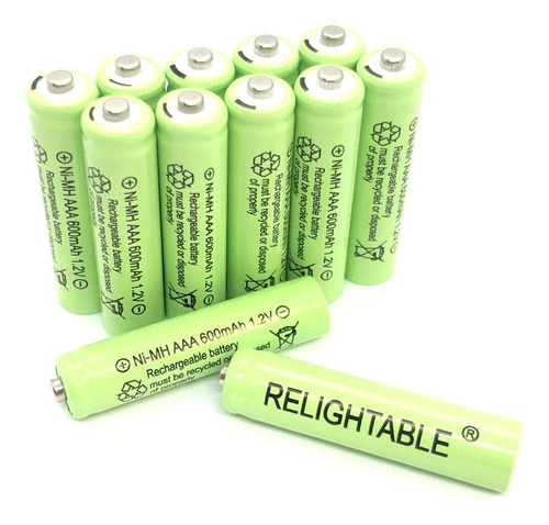 Relightable Nimh Aa/aaa 600mah 1.2v Baterias Recargables Par