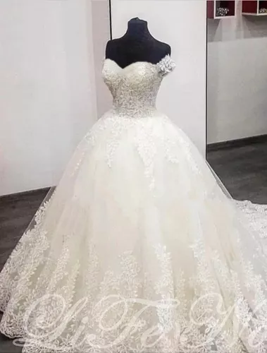 Vestido De Noiva Com Brilho Princesa Lindo Casamento 'e150