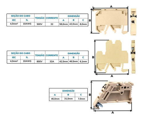 Poste Final Para Borne Sak Ew-35 - 100un