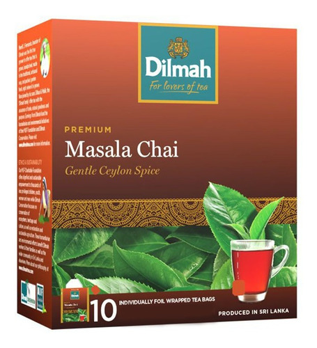 Té Negro Masala Chai 10 Saquitos Dilmah