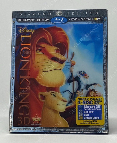 El Rey León Película Blu Ray 3d Dvd Diamond Edition Import