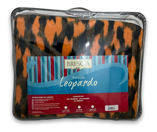 Frazada Brescia Animal Print - King 230x230 Cm