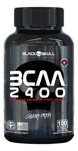 Bcaa 2400 Com 100 Tablets - Black Skull
