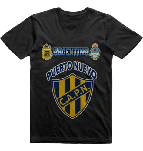 Remera Infantil Negra Puerto Nuevo Campana