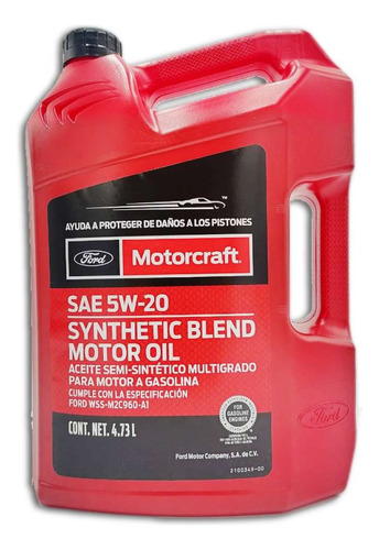 Garrafa De Aceite Motorcraft 5w20 Semi-sintético A Gasolina