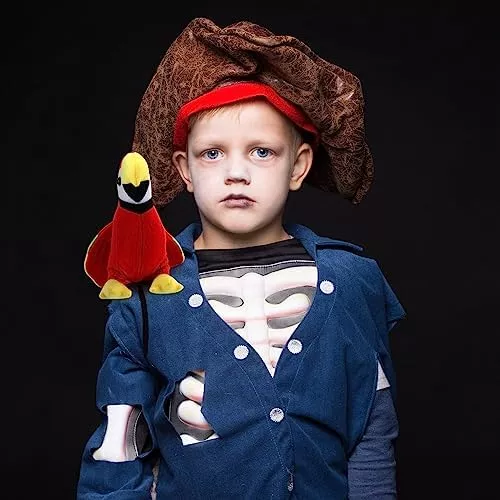 Retrato de loro pirata disfraz de mascota sombrero emplumado percha de  hombro bu colecciones de artes animales