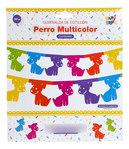 Guirnalda Papel Perros Multicolor Cotillon