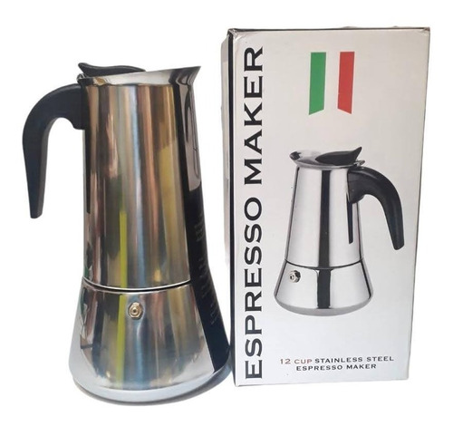 Cafetera En Acero Inoxidable 12 Tazas Espresso Maker