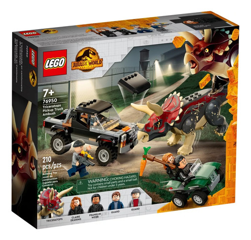 Lego 76950  Emboscada En Furgoneta Del Triceratops 210 Pieza
