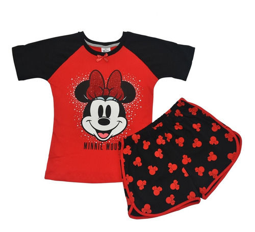 Pijama De Short De Minnie Mouse Disney Para Niñas Oficial