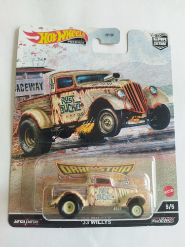 Hot Wheels 33 Willys Car Culture Drag Strip Rust 5/5 Pm3 Crema